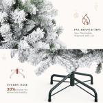 Prelit Snow Flocked 6ft Christmas Tree with Remote