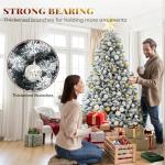 Prelit Snow Flocked 6ft Christmas Tree with Remote