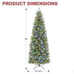 6ft Prelit Slim Christmas Tree with 200 LED Lights