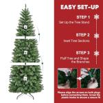 6ft Prelit Slim Christmas Tree with 200 LED Lights