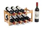 Bamboo 8-Bottle Wine Rack for Easy Storage