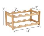 Bamboo 8-Bottle Wine Rack for Easy Storage