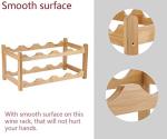 Bamboo 8-Bottle Wine Rack for Easy Storage