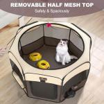 Portable Eco-Friendly Dog Playpen with Shade Cover