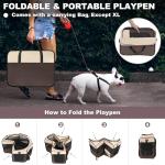 Portable Eco-Friendly Dog Playpen with Shade Cover