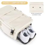 Coofay Beige Waterproof Travel Backpack for Airplanes