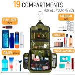 Large Waterproof Travel Toiletry Bag with Compartments