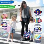 Montessori Busy Board for Toddlers - Blue Dinosaur