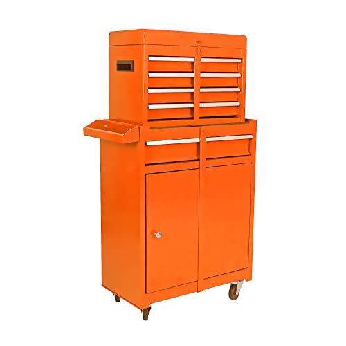 5-Drawer Lockable Rolling Tool Chest with Wheels