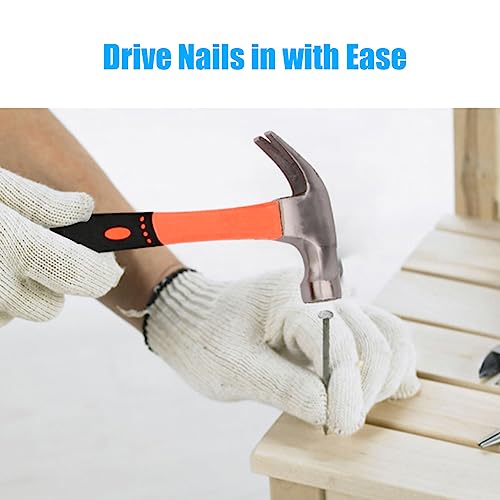 ZUZUAN 2 Piece Claw Hammer Set with Nonslip Handle