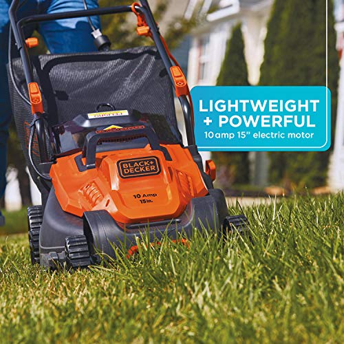 Black + Decker 15" Electric Comfort Grip Lawn Mower