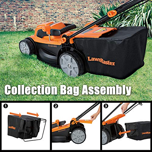 LawnMaster Electric Corded Lawn Mower 15-Inch 11AMP