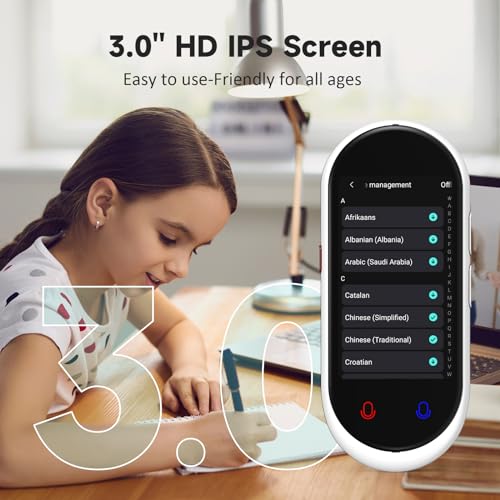 Compact Two-Way Language Translator Device - 137 Languages