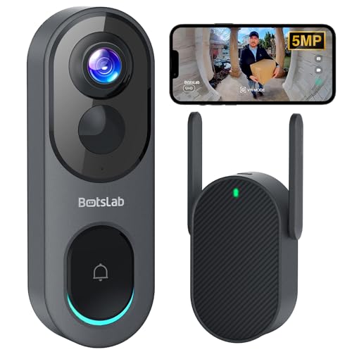 BOTSLAB 5MP Wireless Video Doorbell Camera