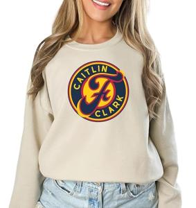 Clark 22 Indiana Basketball Sweatshirt | Heavy Blend Fan Crewneck | Graphic Sports Pullover Gift Sand