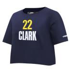 Pro Standard Womens WNBA Indiana Fever Caitlin Clark #22 Classic Player Name and Number S/S Boxy TEE Midnight Navy M