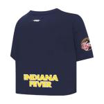 Pro Standard Womens WNBA Indiana Fever Caitlin Clark #22 Classic Player Name and Number S/S Boxy TEE Midnight Navy M
