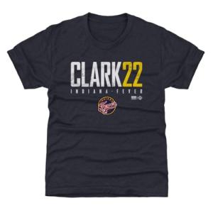 500 LEVEL Caitlin Clark Indiana Fever Youth Shirt - Caitlin Clark Indiana Fever Elite WHT (Tri Navy, 14-16Y X-Large)