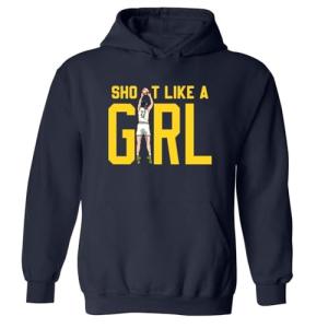 Shoot Like A Girl Clark Indiana Hooded Sweatshirt Hoodie Youth Large Blue