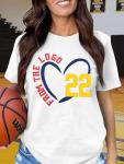 Women Basketball Shirt The Logo 22 Basketball Player Tee Basketball Mom Shirts Basketball Lover Gifts Tops White