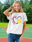 Women Basketball Shirt The Logo 22 Basketball Player Tee Basketball Mom Shirts Basketball Lover Gifts Tops White