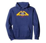 BreakingT Caitlin Clark: Heart 22 - Indiana Basketball Women's Blue Small Hoodie