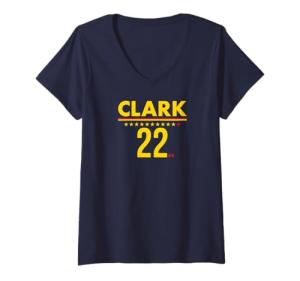 Womens Caitlin Clark: IND 22 - Indiana Basketball V-Neck T-Shirt