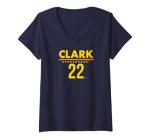 Womens Caitlin Clark: IND 22 - Indiana Basketball V-Neck T-Shirt