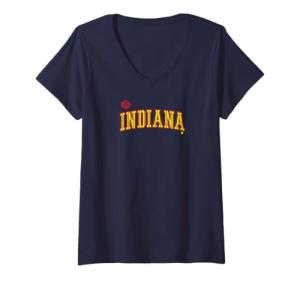 Womens Caitlin Clark: IND 22 Shirsey - Indiana Basketball V-Neck T-Shirt