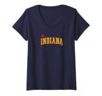 Womens Caitlin Clark: IND 22 Shirsey - Indiana Basketball V-Neck T-Shirt