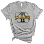 Team Clark 22 Shirt Unisex Large Grey
