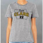 Team Clark 22 Shirt Unisex Large Grey