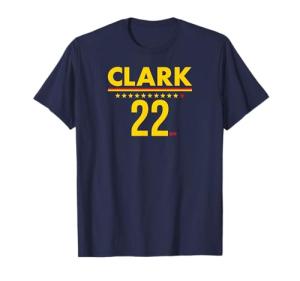 BreakingT Caitlin Clark: IND 22 - Indiana Basketball T-Shirt, Small, Blue