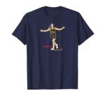 BreakingT Caitlin Clark: Superstar Pose - Indiana Basketball T-Shirt, Small, Blue