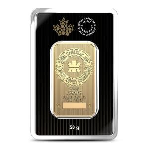 50g Royal Canadian Mint Gold Bar with Assay