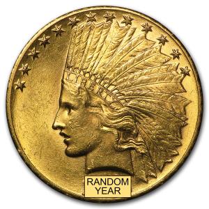 $10 Indian Gold Eagle Coin - Random Year