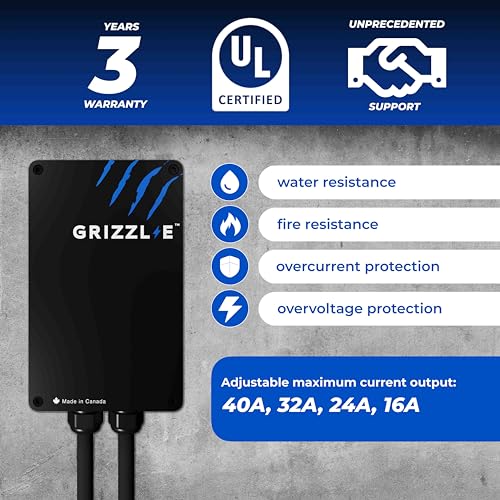 Grizzl-E EV Charger, Level 2, Multiple Amps & Plugs