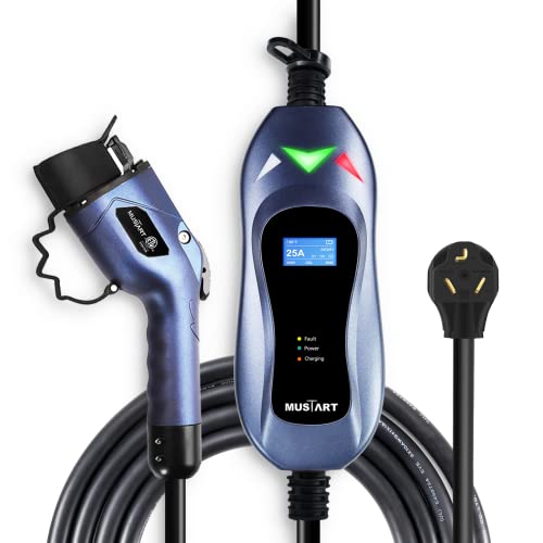 MUSTART Level 2 Portable Ev Charger 26Amp NEMA10-30