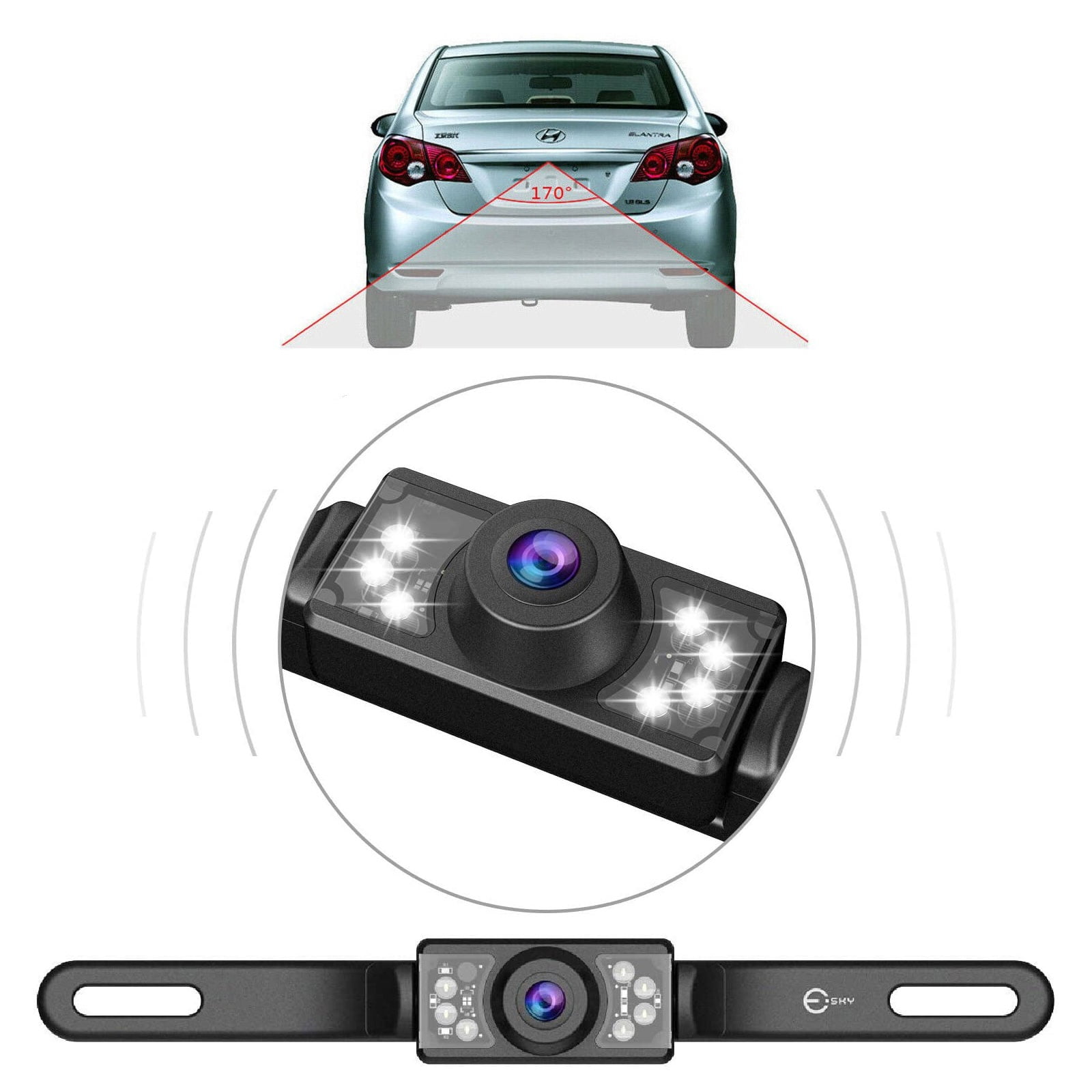 HD Car Backup Camera with Night Vision & Wide Angle
