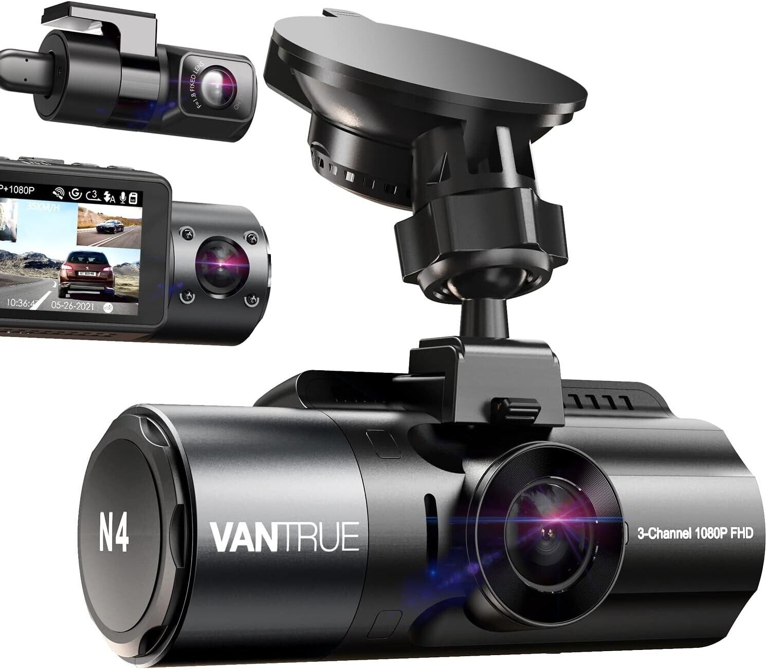 Vantrue N4 3 Channel 1440p Dash Camera - Ships on 11/27