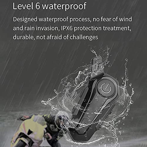 Bluetooth 5.0 Motorcycle Helmet Intercom with FM Radio