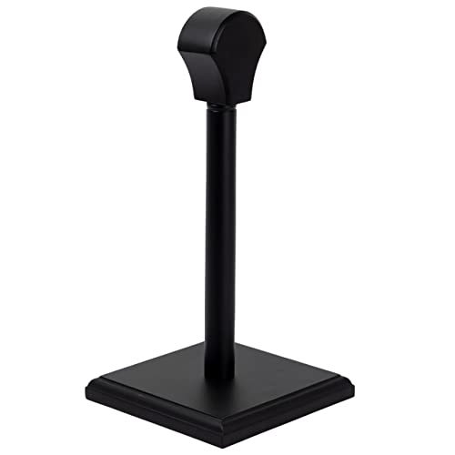 Black Wooden Viking Helmet Display Stand