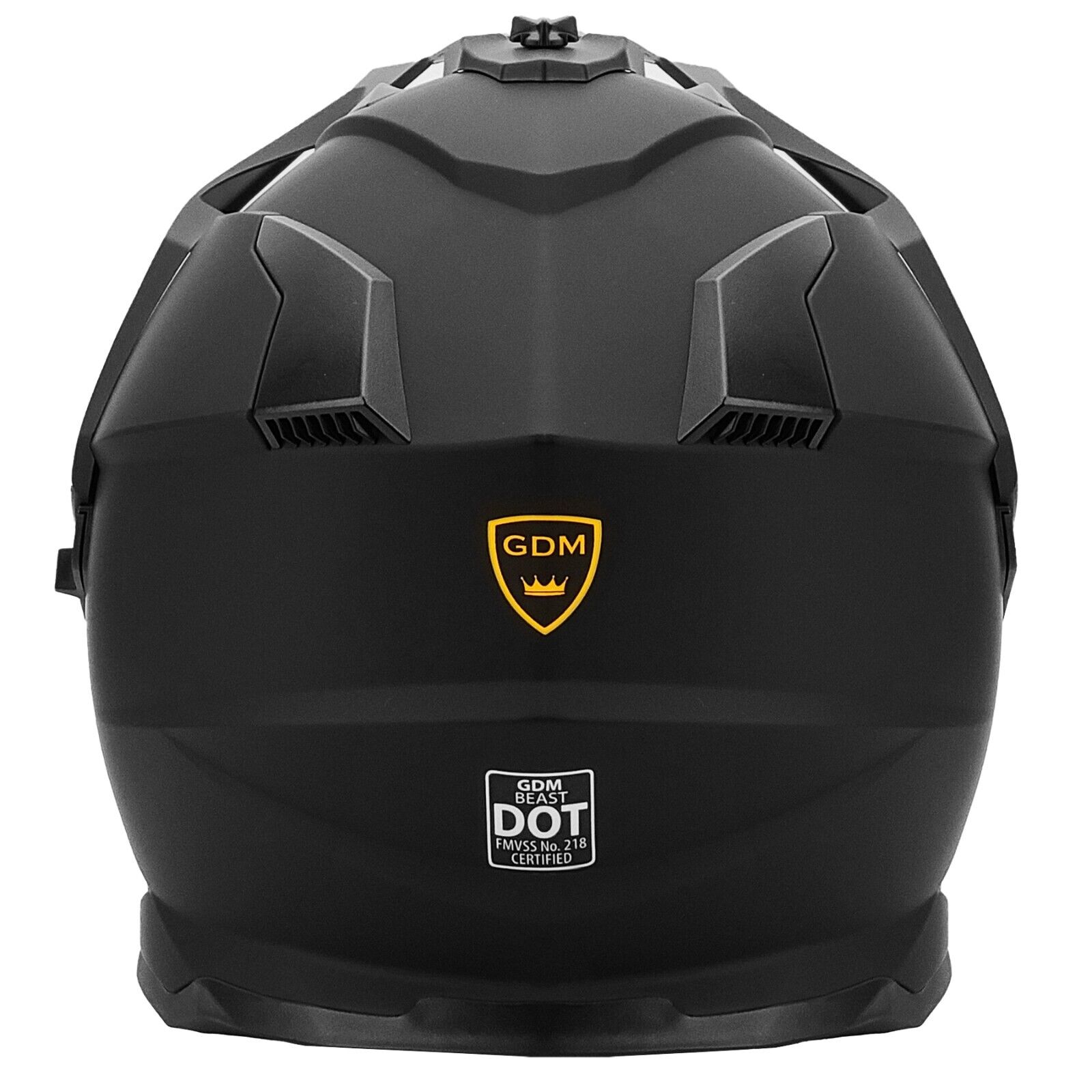 Dual Sport Matte Black Off-Road Helmet for Adults