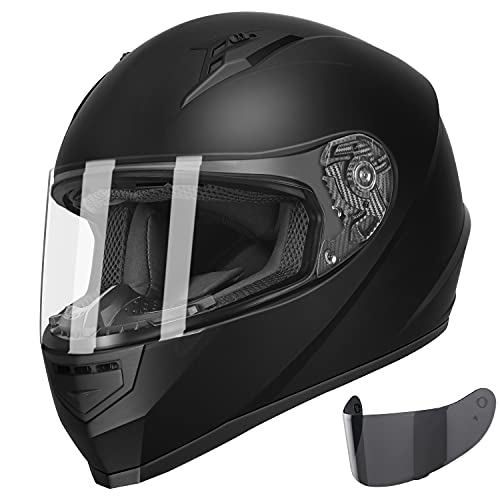 GLX GX11 Motorcycle Street Bike Helmet with Tinted Visor