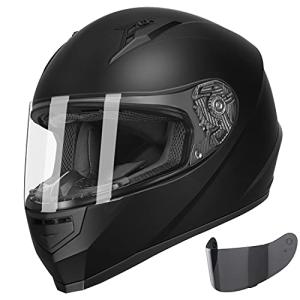 GLX GX11 Full Face Motorcycle Helmet - Matte Black