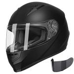 GLX GX11 Full Face Motorcycle Helmet - Matte Black