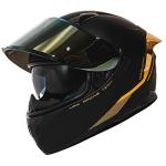HAX Obsidian Full Face Motorcycle Helmet - Matte Black Gold