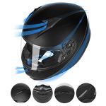 GLX GX11 Full Face Motorcycle Helmet - Matte Black