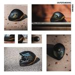 HAX Obsidian Full Face Motorcycle Helmet - Matte Black Gold