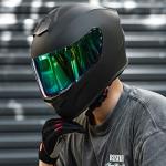 AUBOA DOT Full Face Motorcycle Helmet - Matte Black